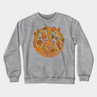 Mushroom Peace Sign Crewneck Sweatshirt